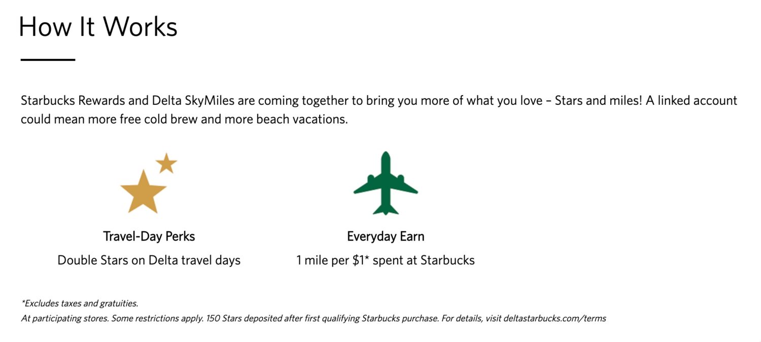 delta skymiles starbucks