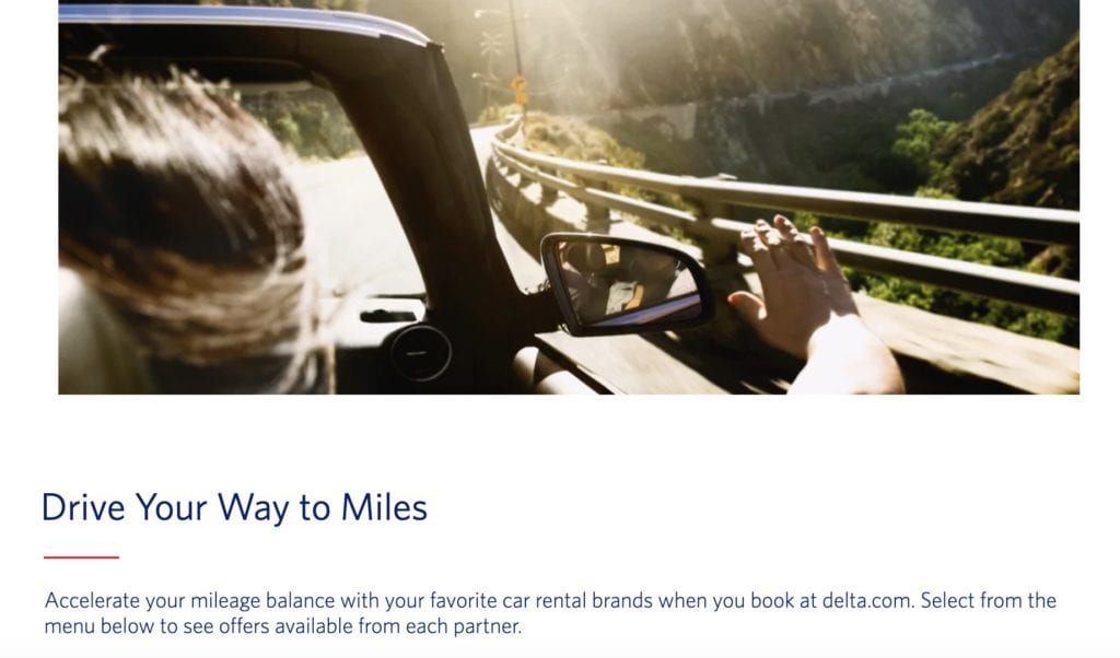 earn delta skymiles car rental