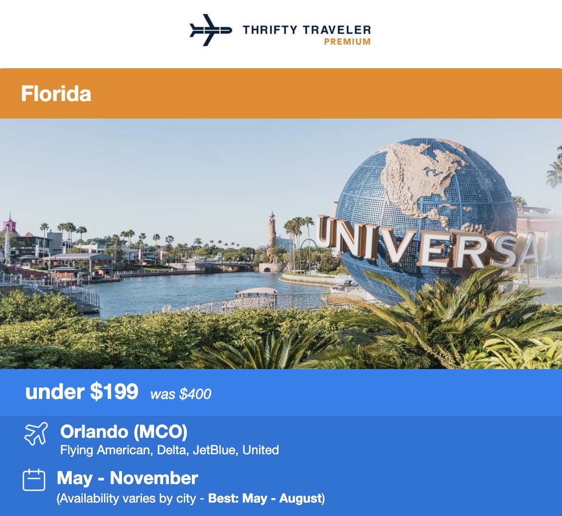 Orlando flight deal