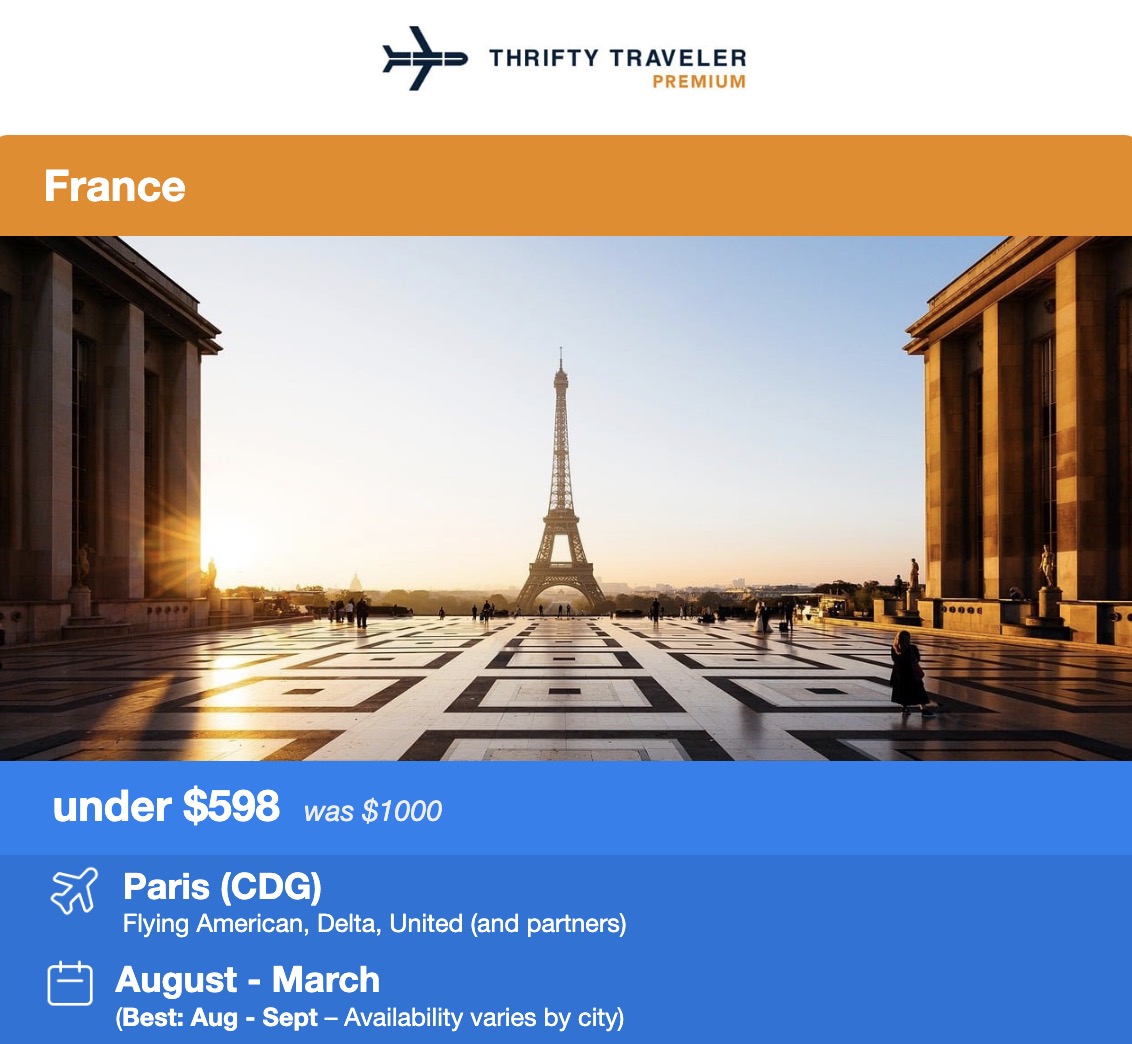 Paris flight deal