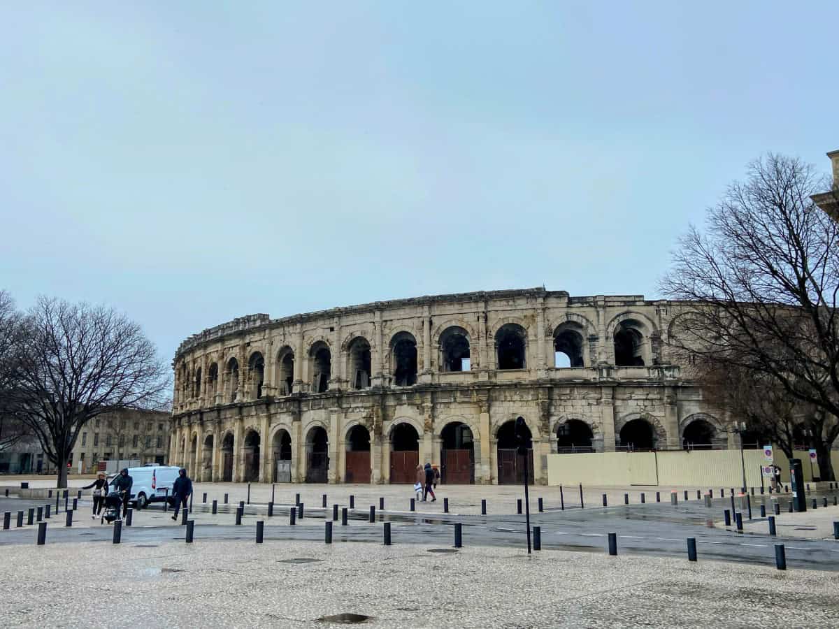 Outside of Les Arènes de Nîmes