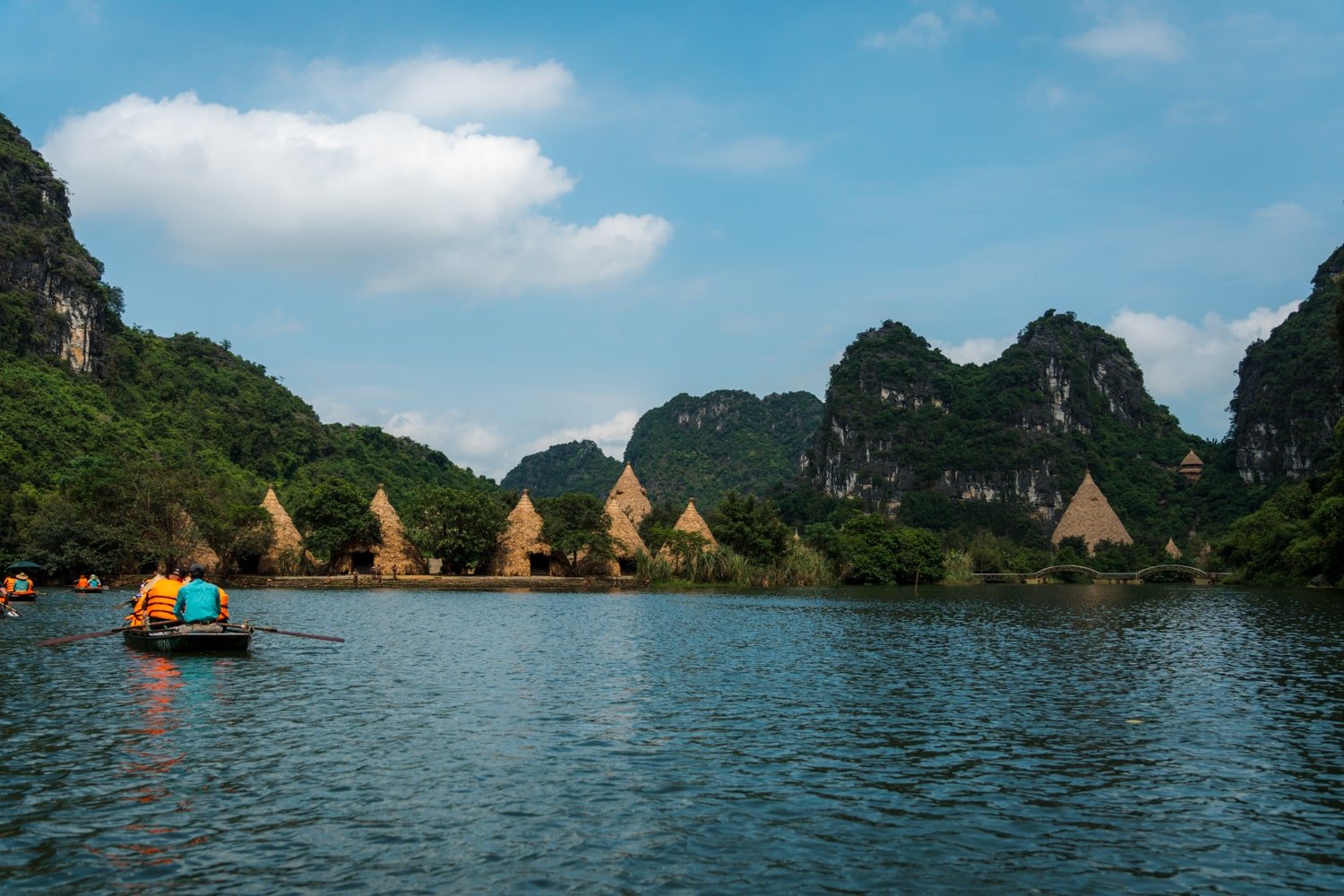 An ancient aboriginal village on an islet for the film set of Kong: Skull Island, in Vietnam.