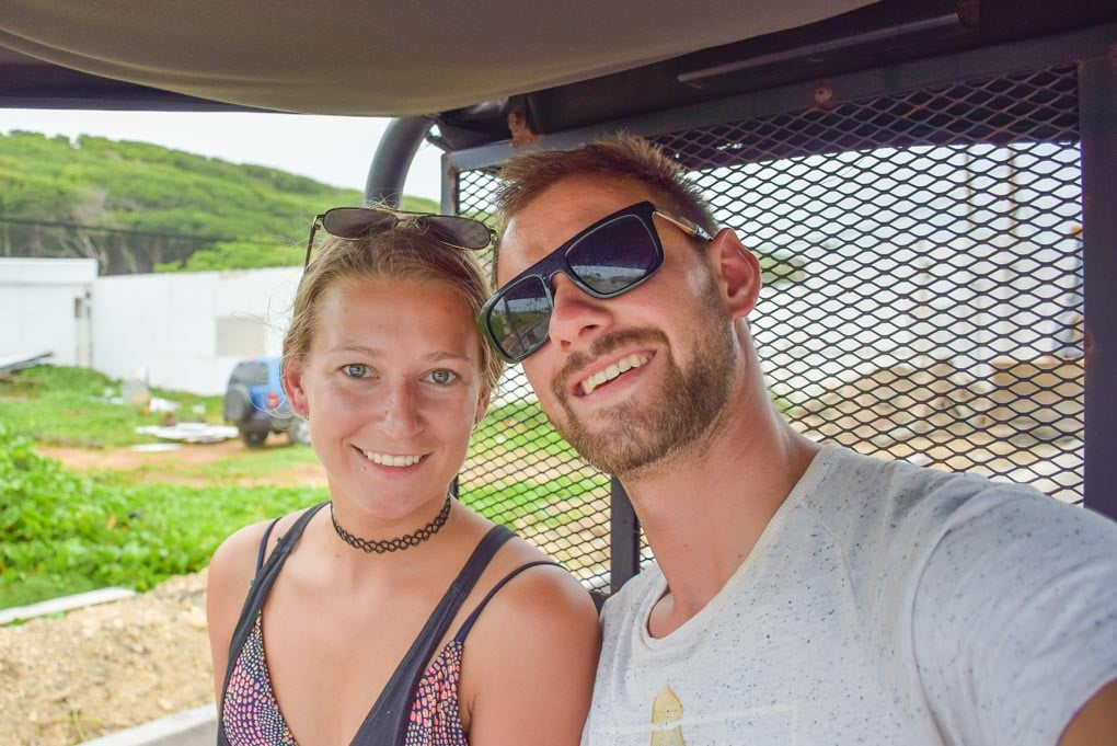 in a buggy on san andres colombia