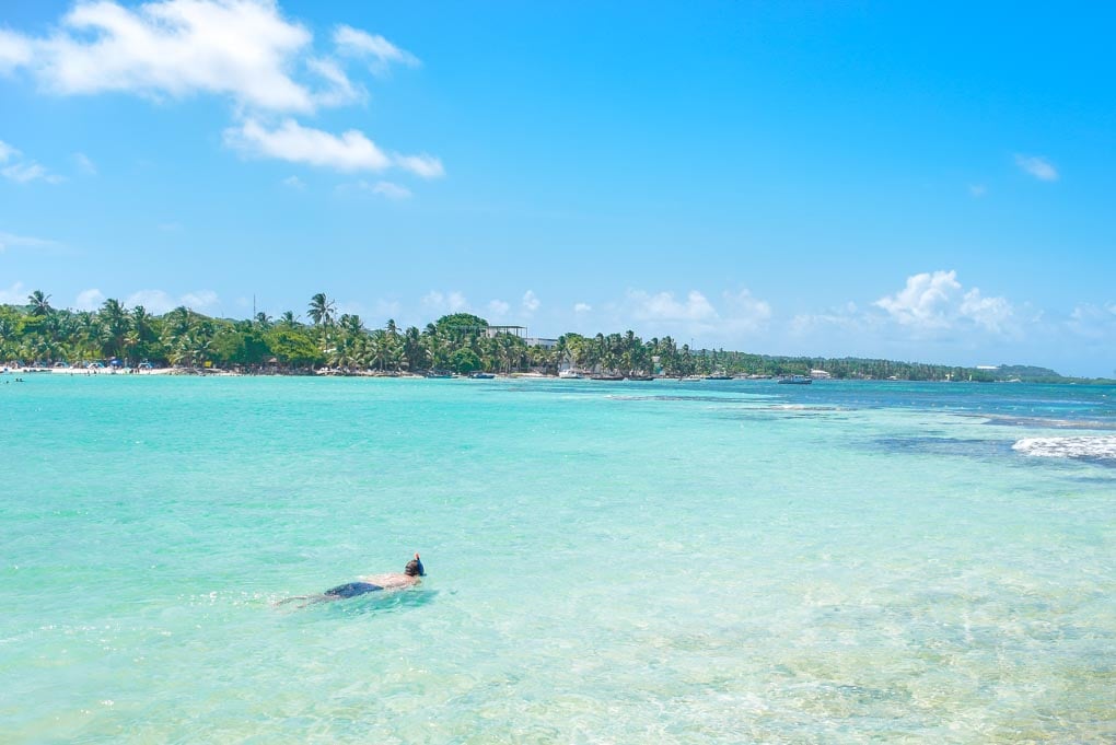 snorkeling at johnny cay san andres island colombia