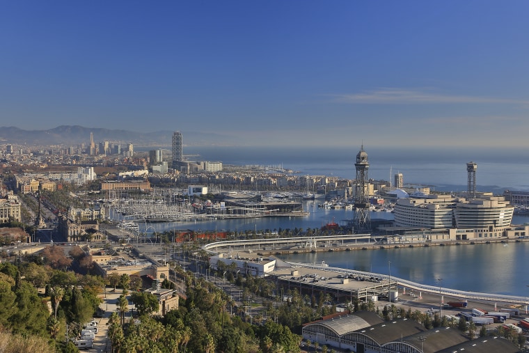 Barcelona city and port