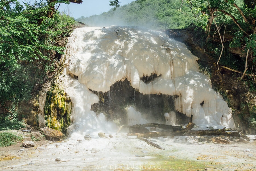 Nokalakevi sulfur spring, a natural sulfur pool in the country of Georgia.