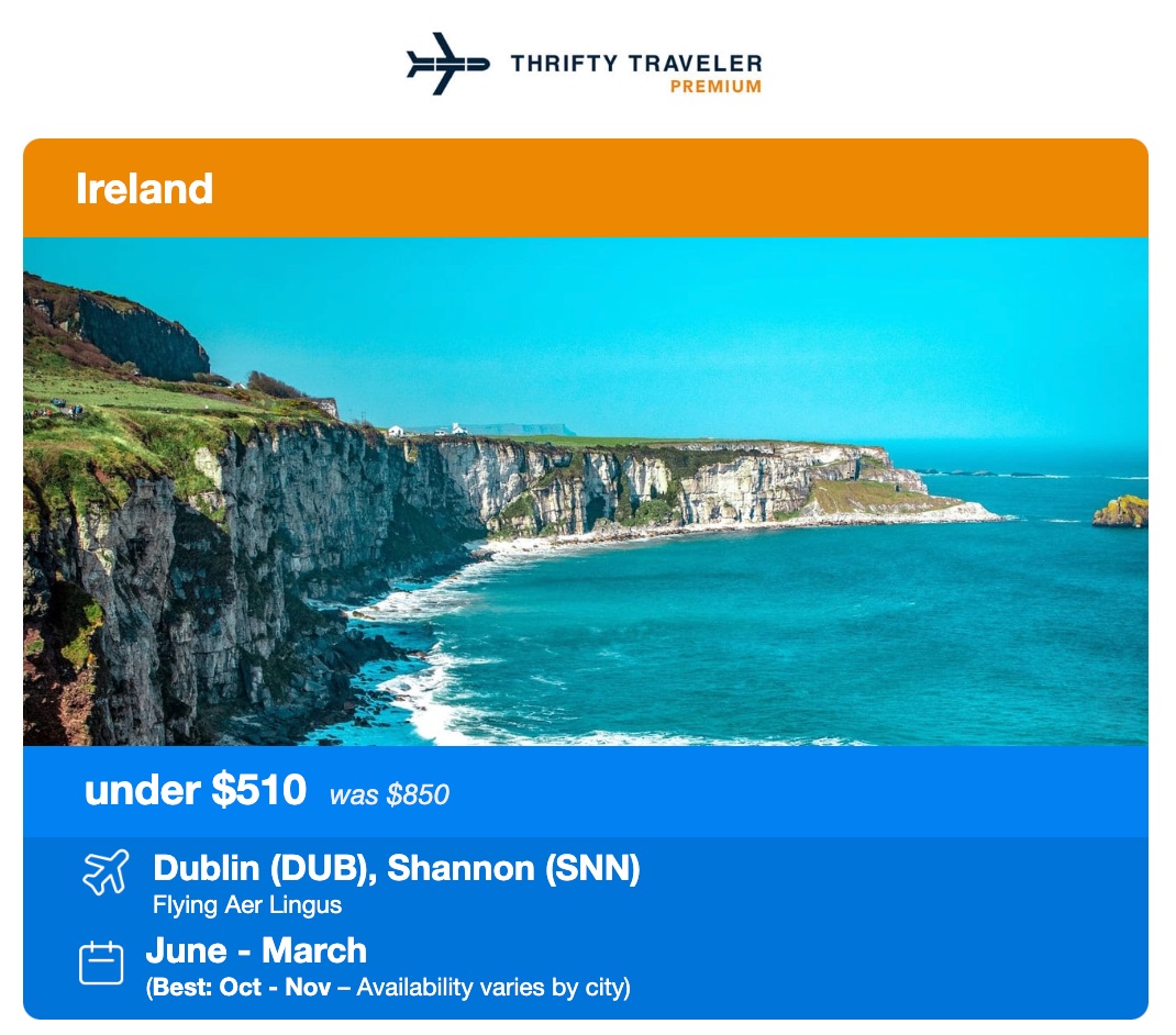 dublin flight deal