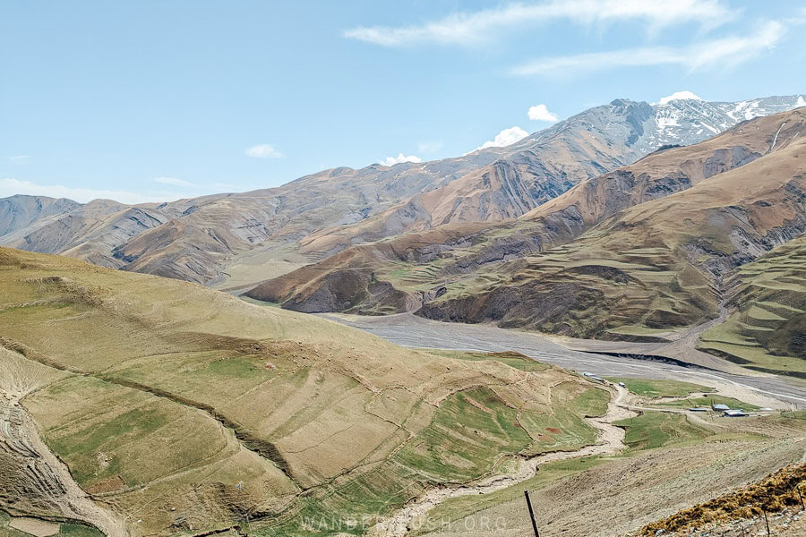 Mountains in the Greater Caucasus, Azerbaijan.