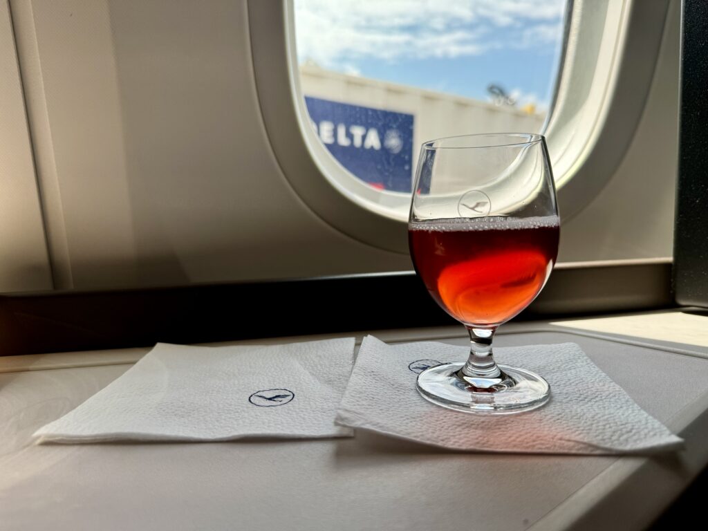 Lufthansa business class drink