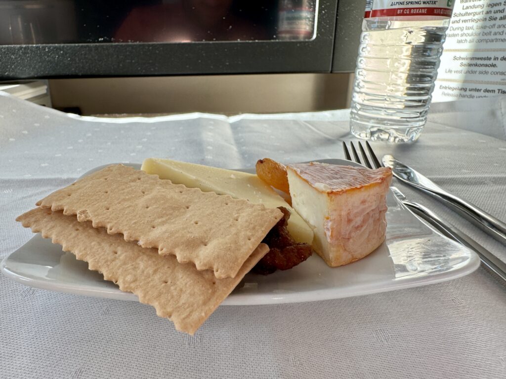 Lufthansa Business Class Cheese Plate