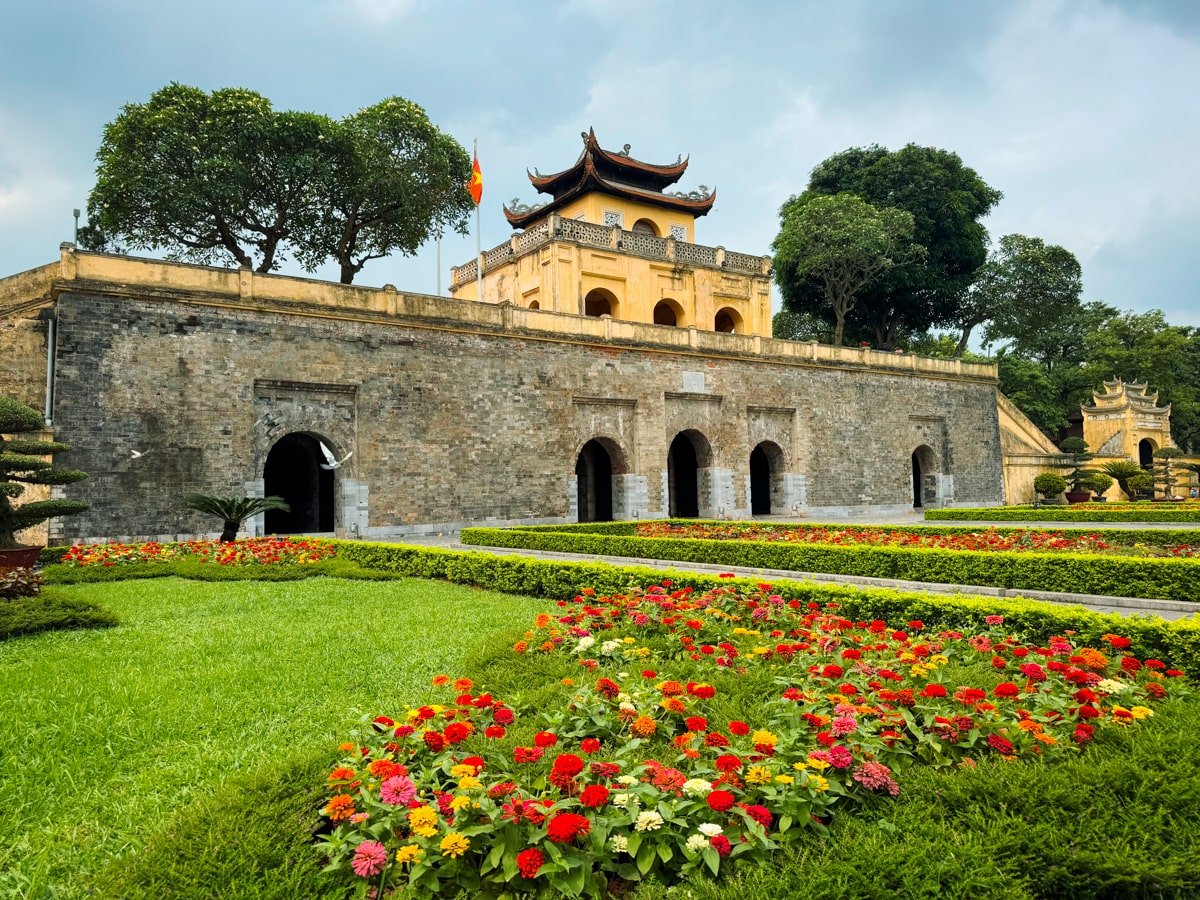 The entrance to the Imperial Citadel of Thang Long in Hanoi, Vietnam.