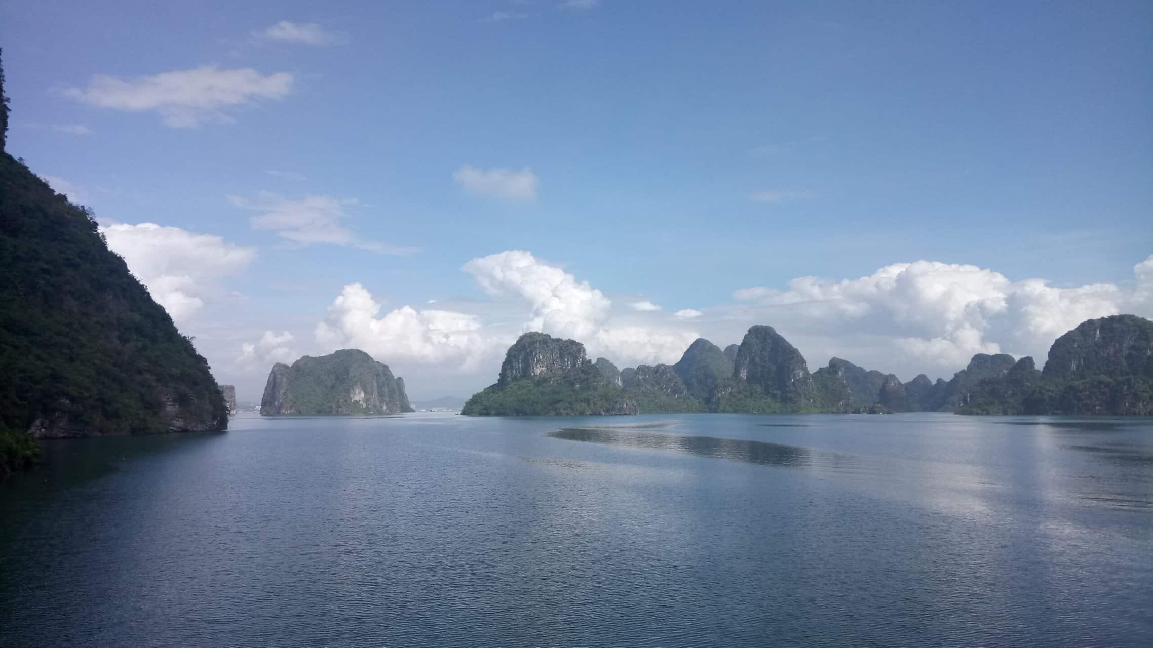 Limestone cliffs in Halong Bay, Vietnam