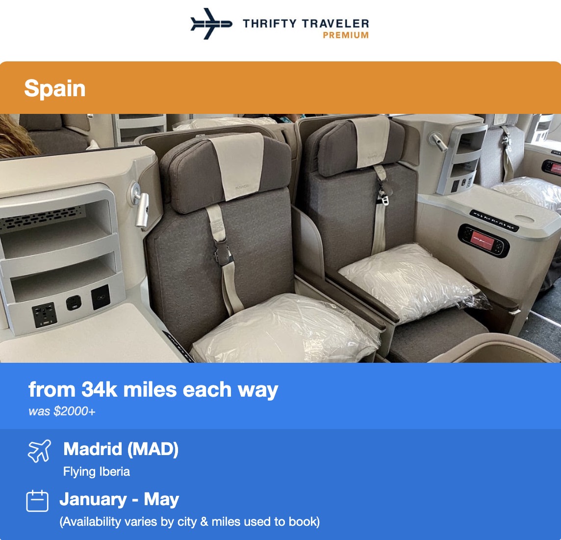 Iberia business class