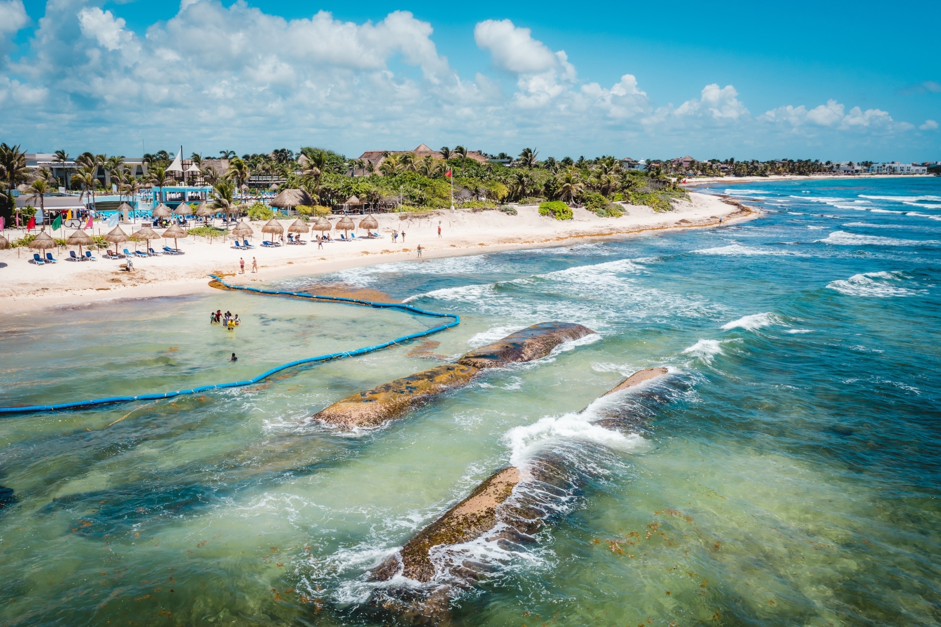 PHOTO: Aerial view of the Coba beach in Quintana Roo, Mexico.