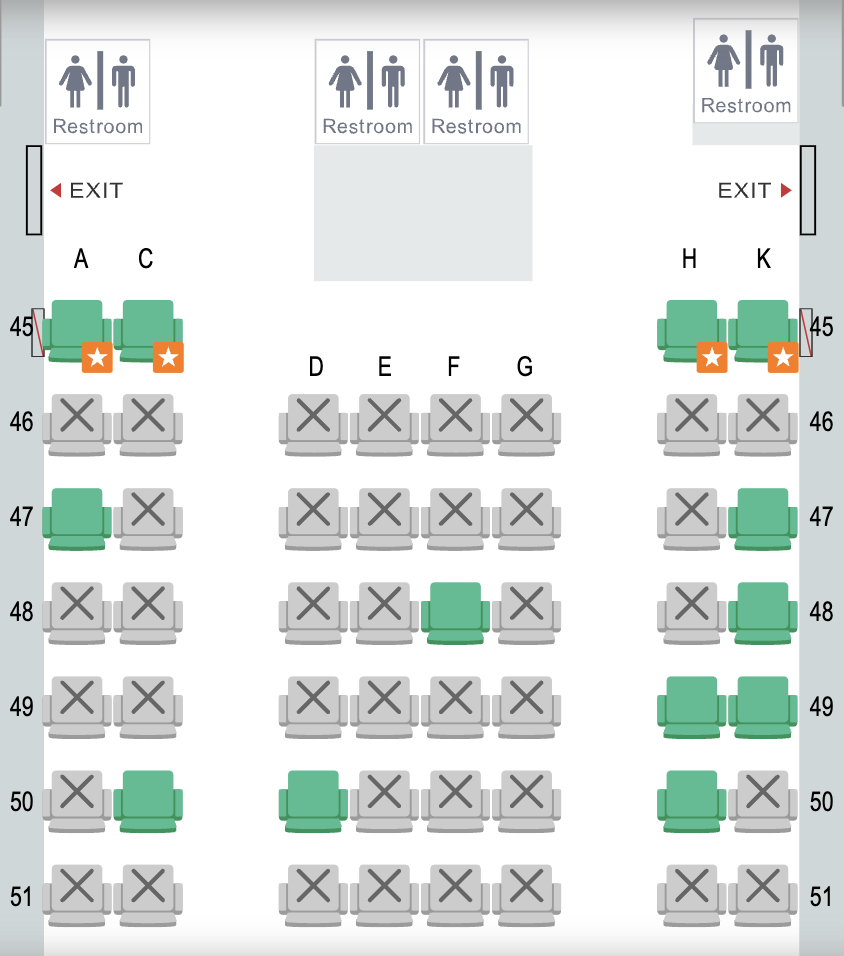 JAL Seat Map