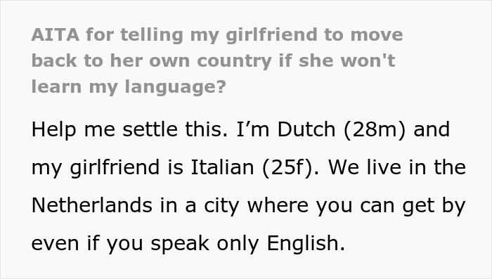 Woman Refuses To Learn Boyfriend’s Native Language Because “It’s Ugly” Despite Living There For 5 Years, Drama Ensues