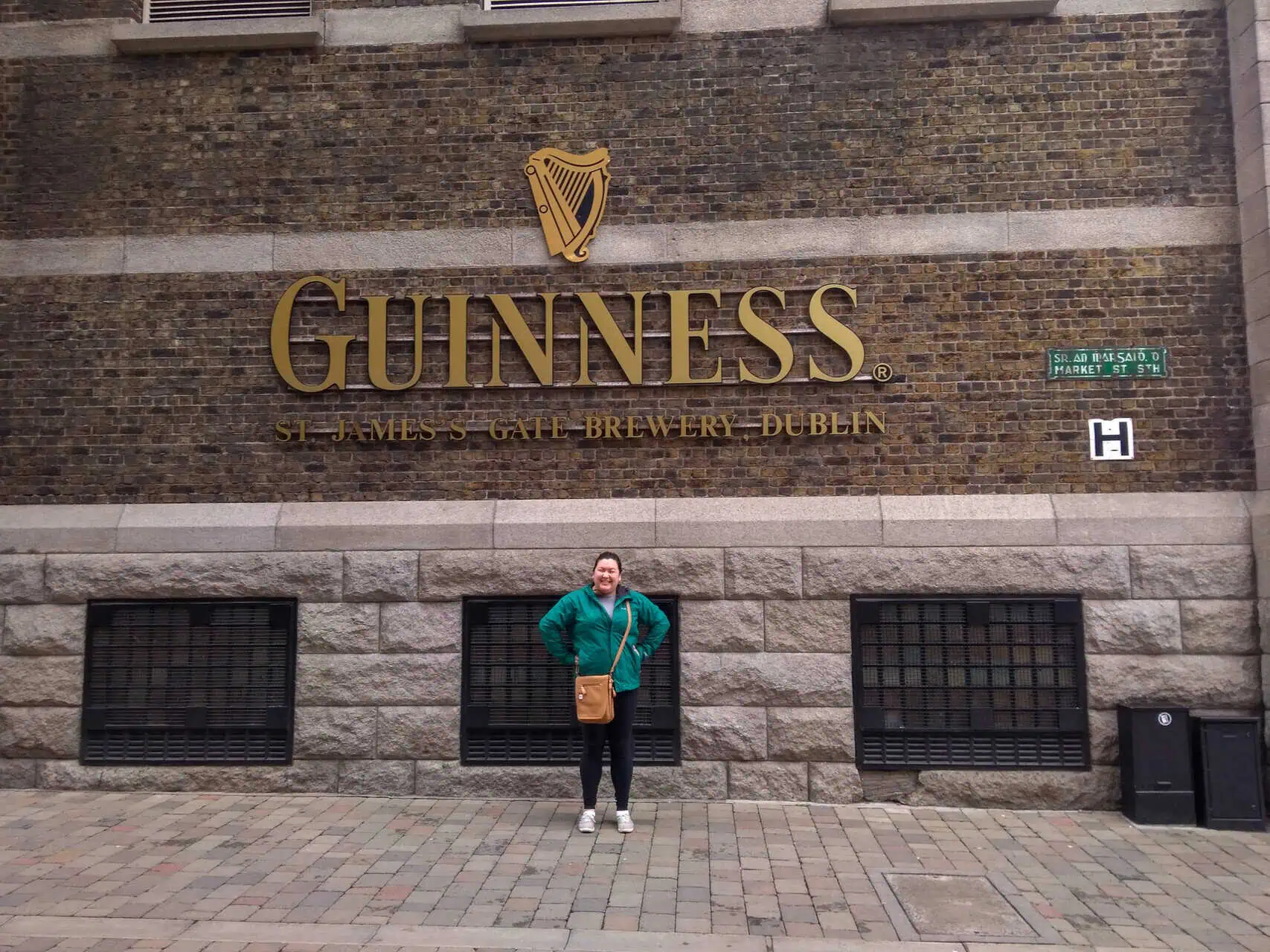 Riana in front of Guinness Storehouse, Dublin