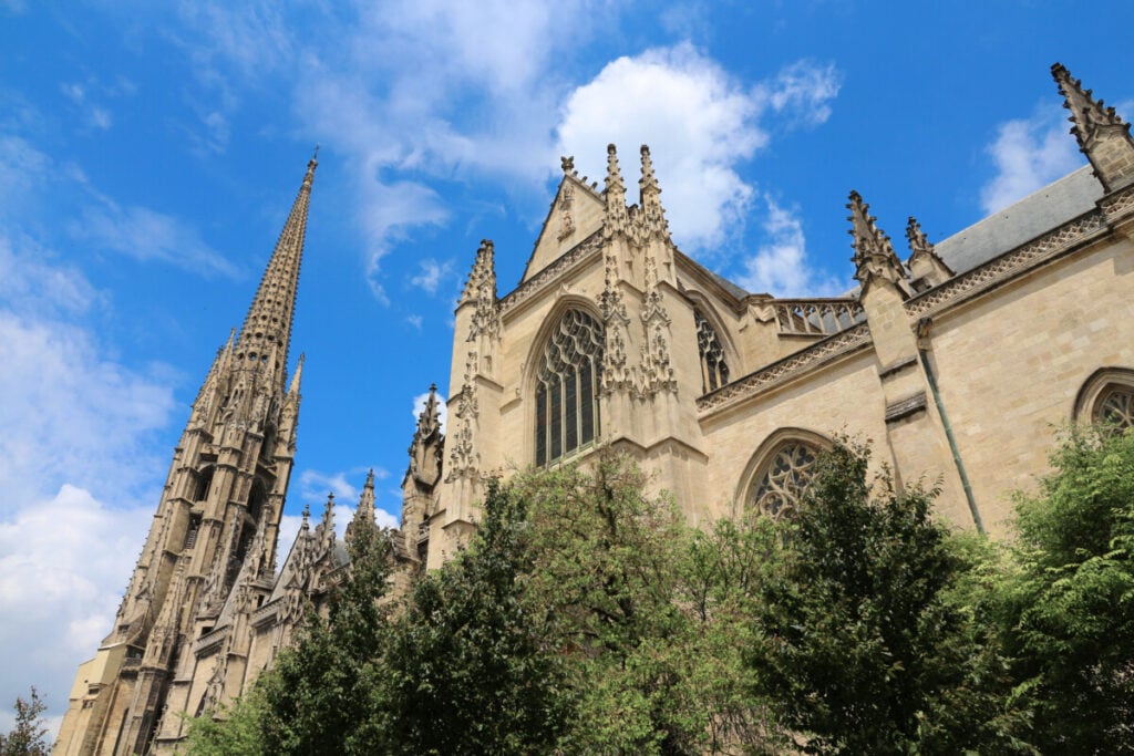 Exterior of Basilique Saint-Michel in Bordeaux, France