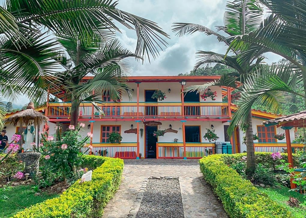 A colorful house in Jardin Colombia