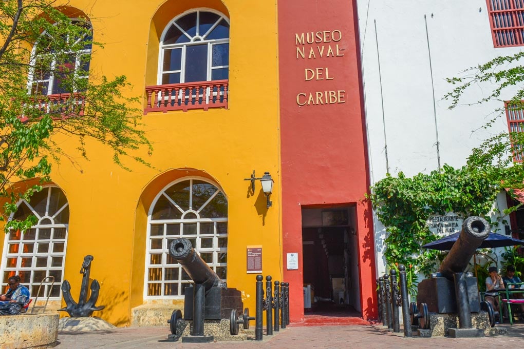 The front of the Naval Museum in Cartagena, Colombia