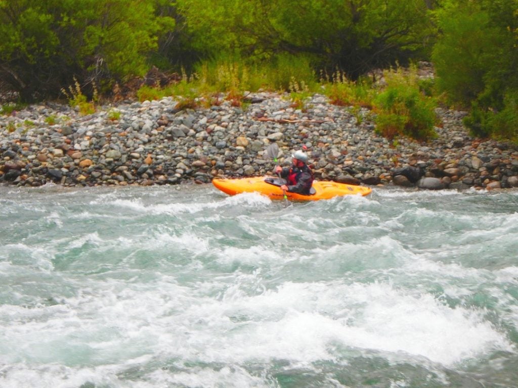 Kayaking on a river