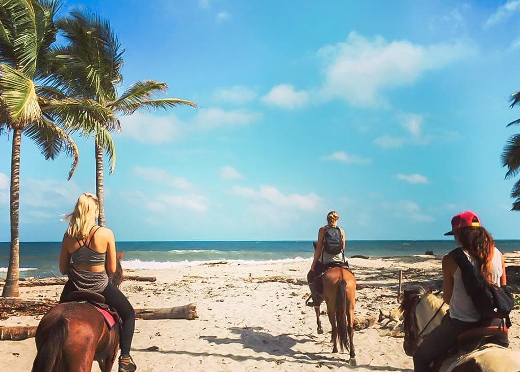 Riding a Horse on Costeño Beach, Colombia