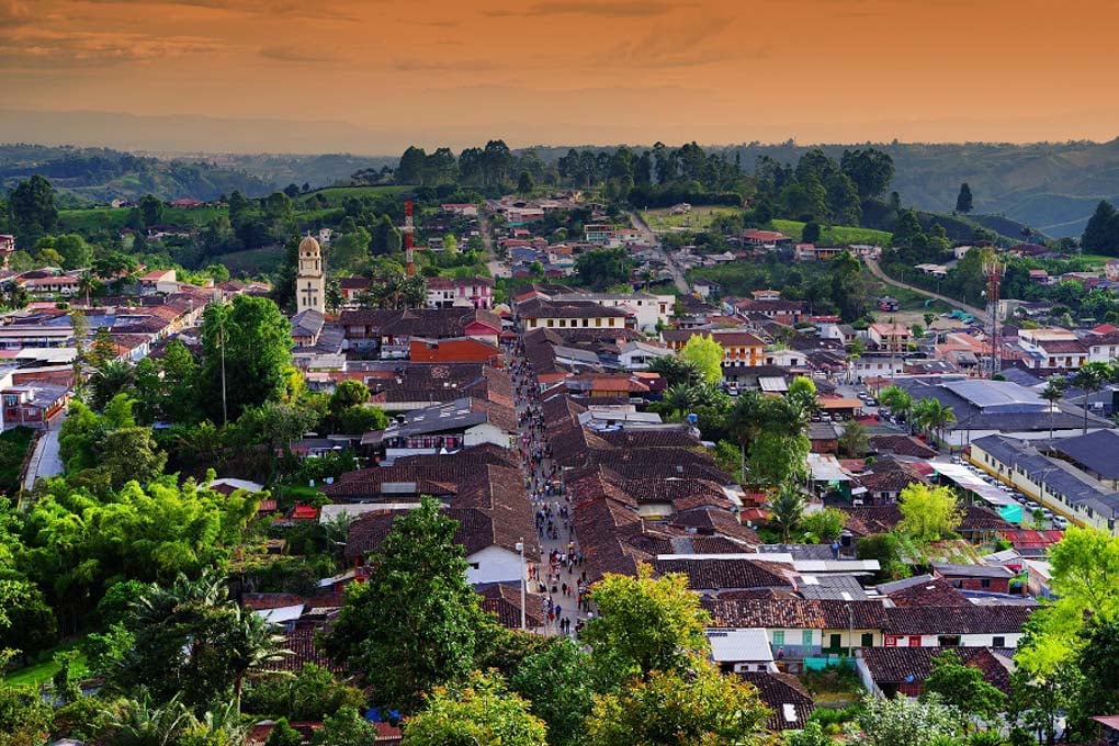 View from above Salento, Colombia!