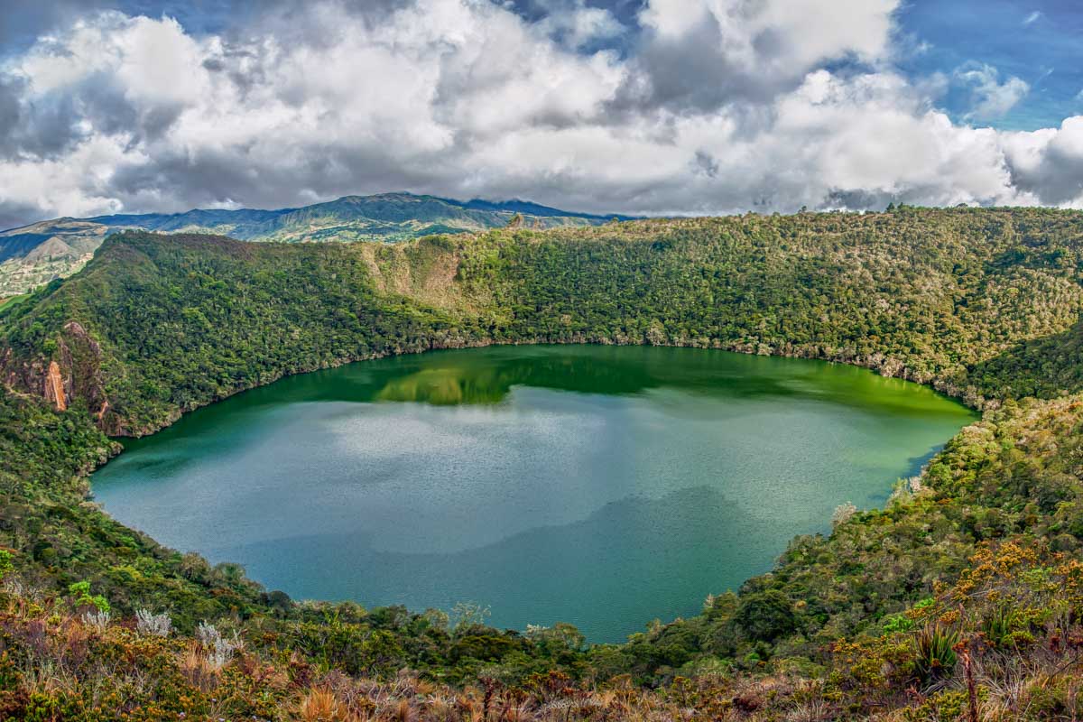 Lake Guatavita outside of Bogota Colombia