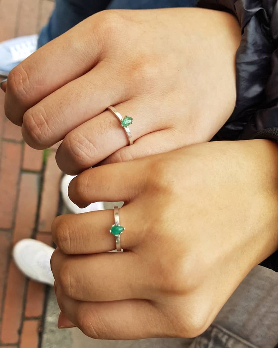 crafted couple ring at Emerald museum in Bogota, Colombia