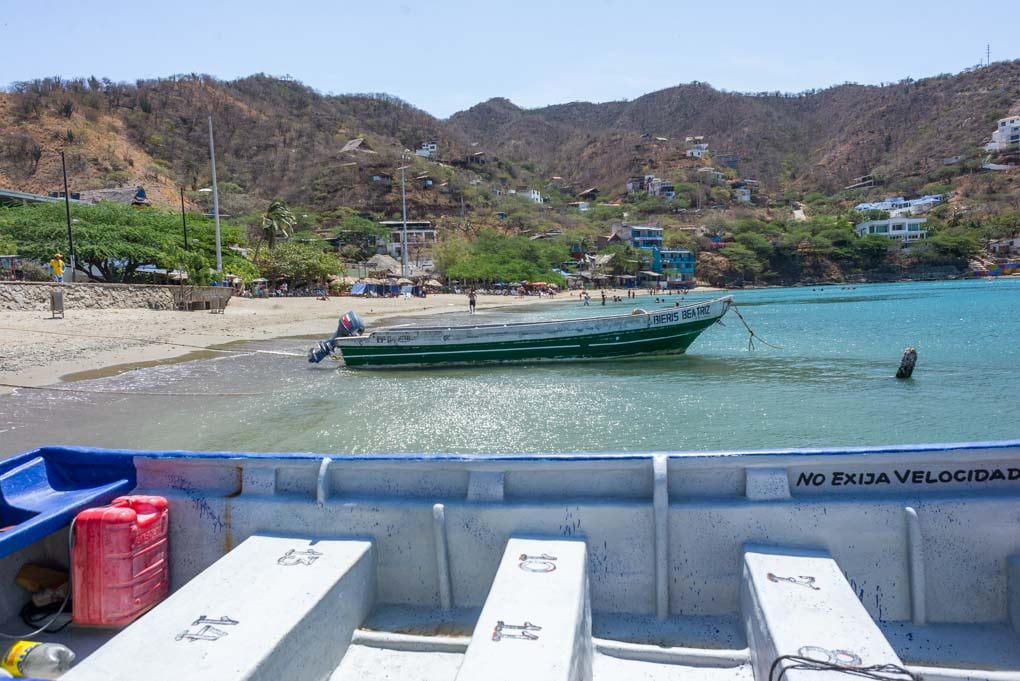 A fishing boat in the harbor of Taganga