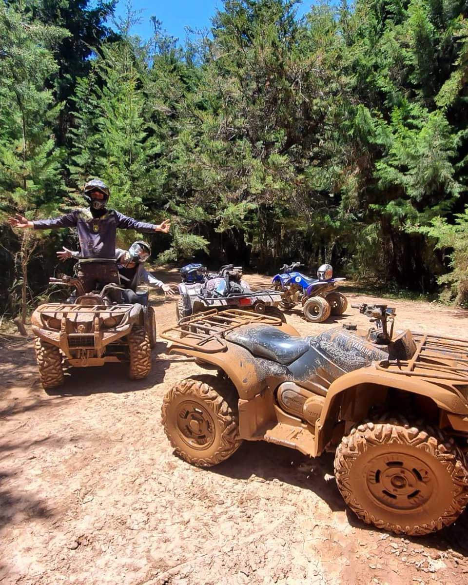 On an atv tour in the hills around Medellin, Colombia