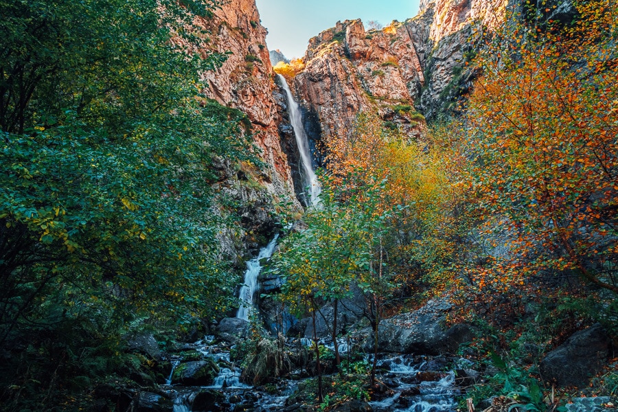 Big Gveleti Waterfall near Kazbegi.