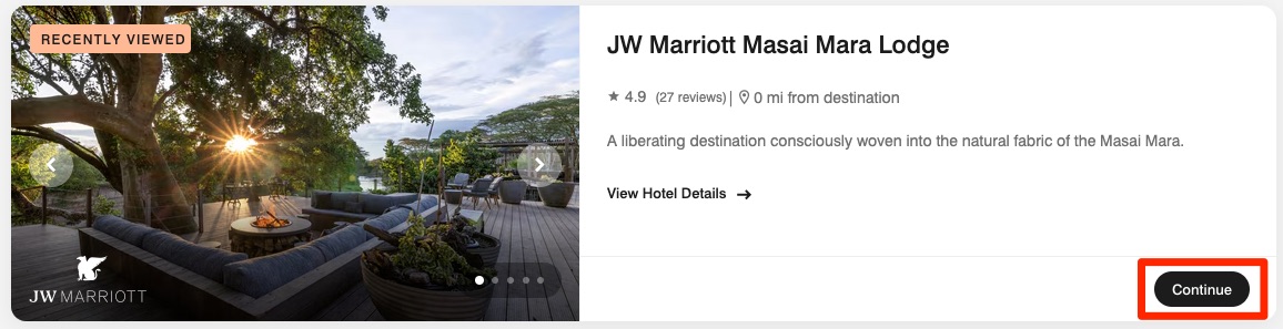 JW Marriott Masai Mara award search