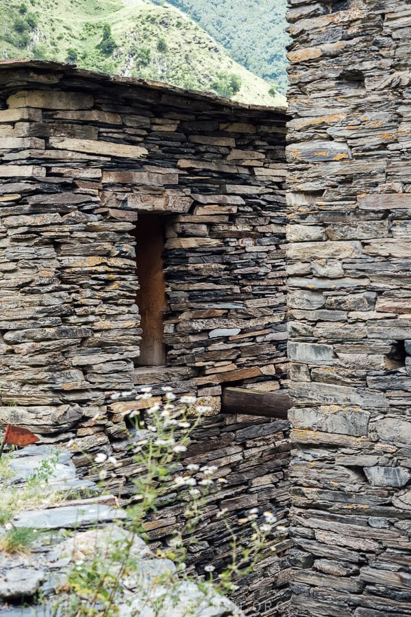 Restored tower dwellings in Mutso.