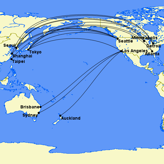 delta one routes asia australia