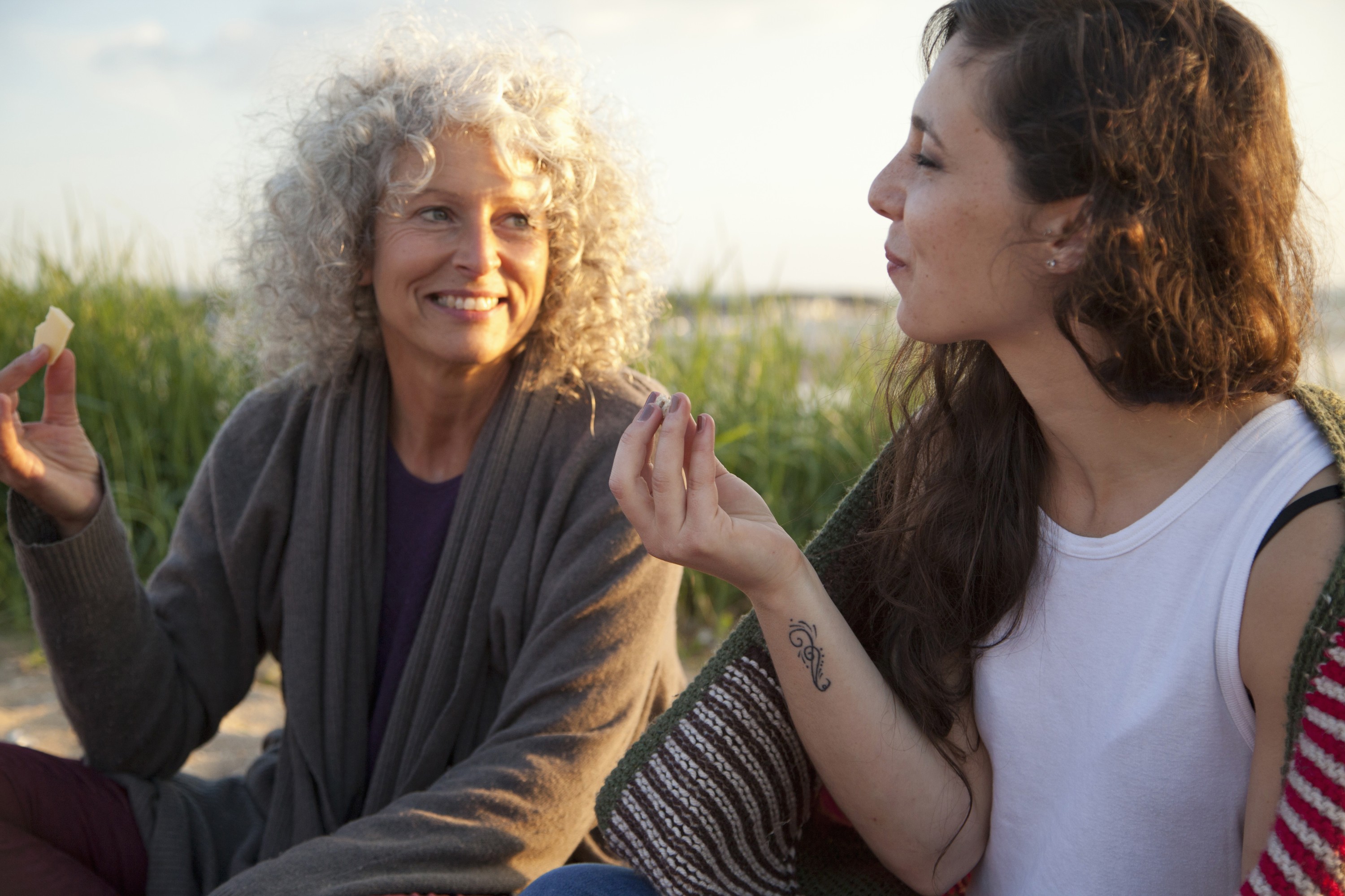 Two women discussing their retirement plans