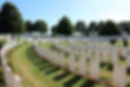 Gravestones in the Cabaret Rouge cemetery