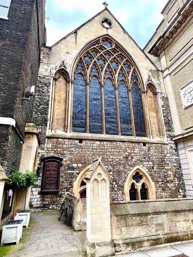 rich gothic architecture frontal view of st etheldreda at ely place london