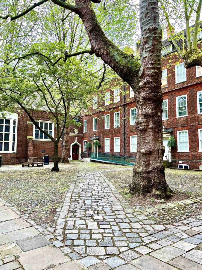 the courtyard, a secluded haven to the rear of Staple Inn building