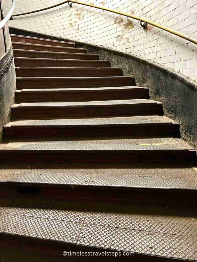 the spiral stairs at Greenwich Foot Tunnel