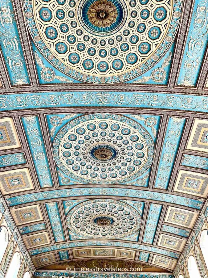 the beautiful ceiling in wedgwood blue 