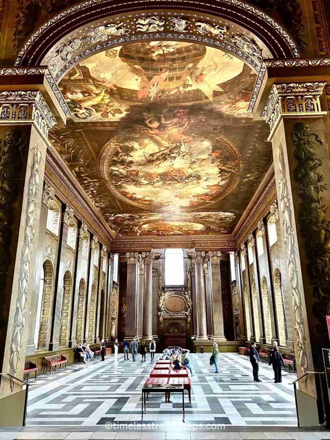 the main painted hall viewed from the upper hall