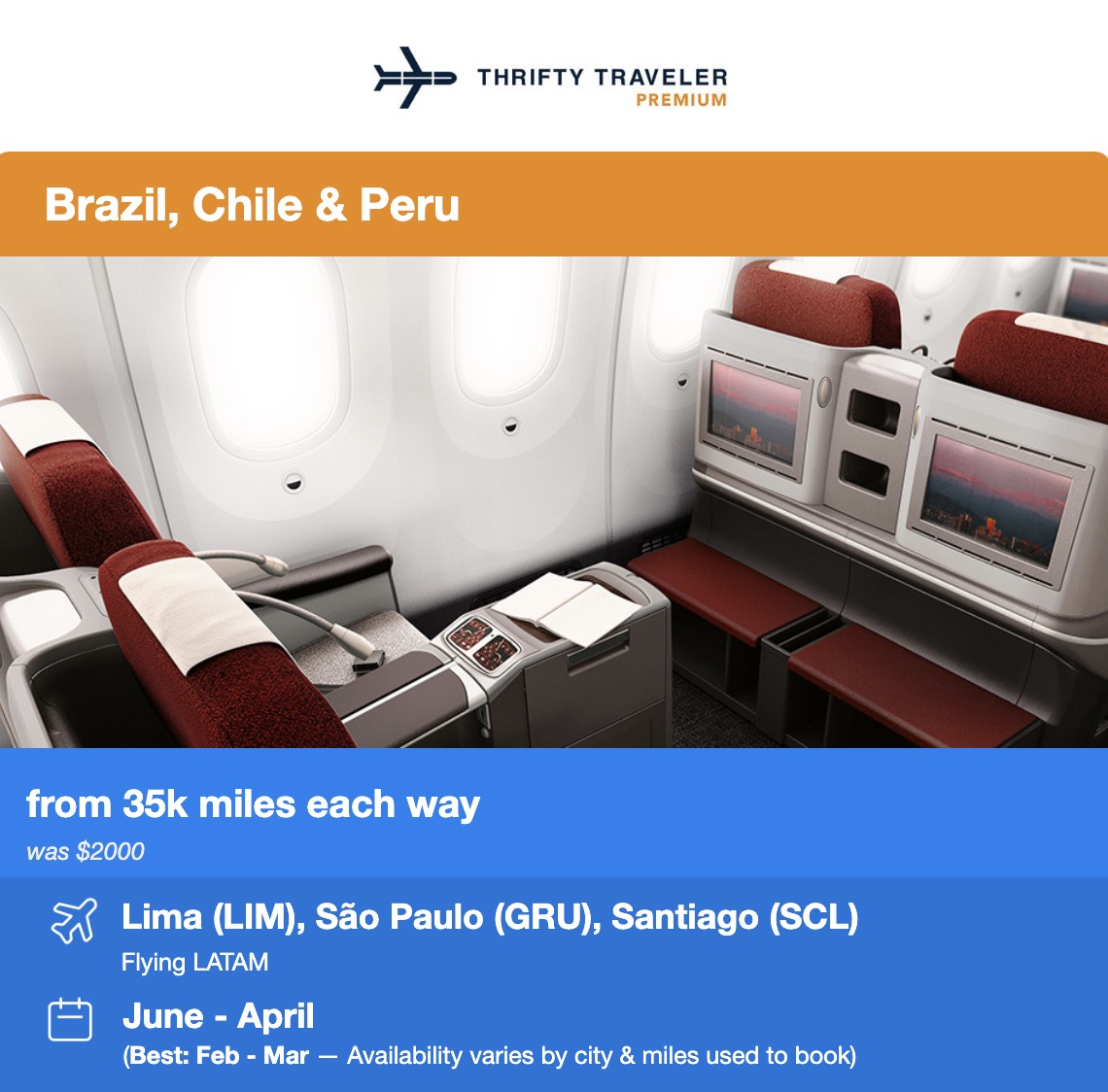 LATAM business class