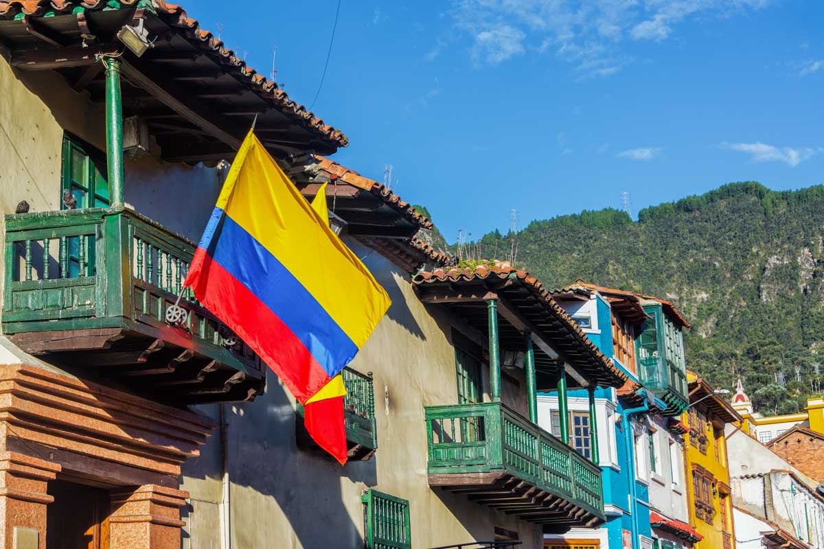 Colombian Flag in Bogota, Colombia