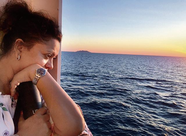 For Sona Mazumdar,a cruise is the ultimate experience in slowness. (Photo courtesy Sona Mazumdar )