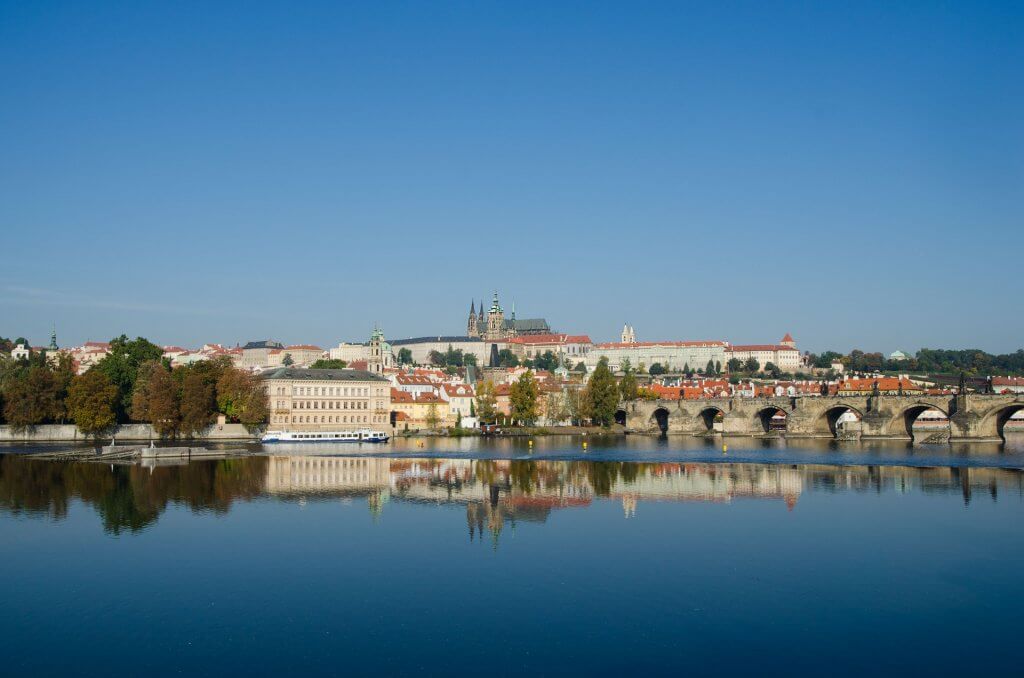 A view of Prague on a sunny day.