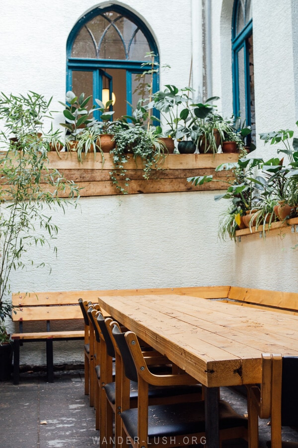 Saghighino, a beautiful courtyard eatery in Tbilisi, Georgia.