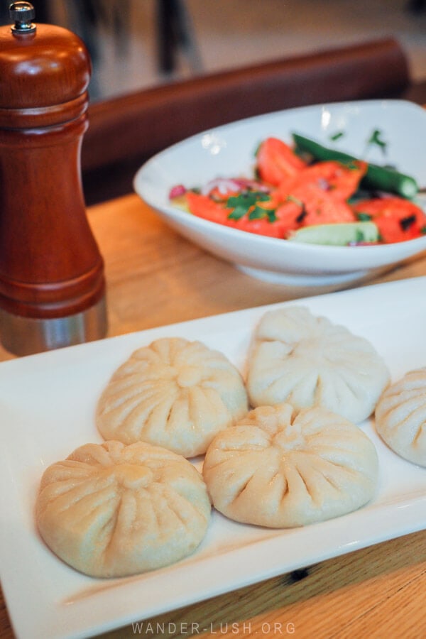 Khinkali from a mountain village Ghulelebi served at Khash Khash, a new restaurant in Tbilisi.