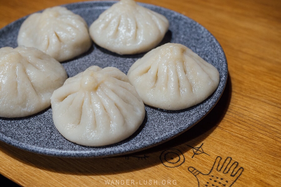 A plate of Khevsurian khinkali at Pictograma.