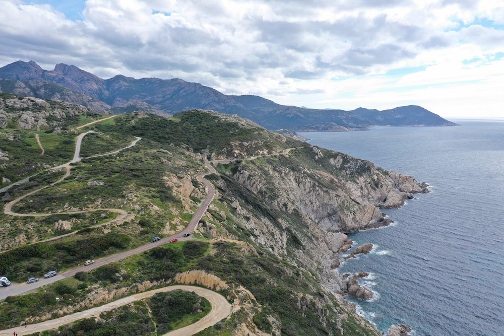 aerial view of Corsica island France